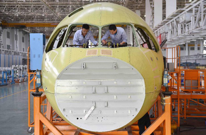 探秘C919国产大飞机机头生产线